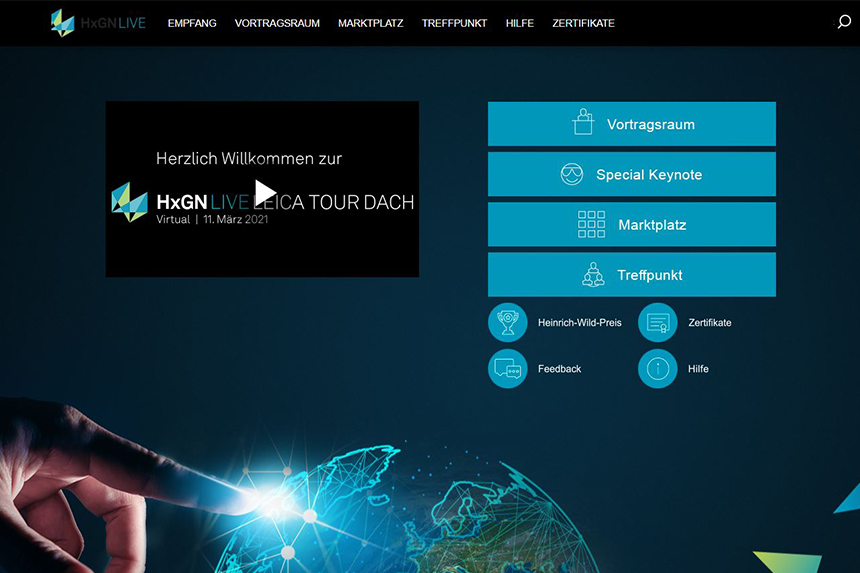 virtuelles Event HxGN LIVE LEICA TOUR DACH 2021