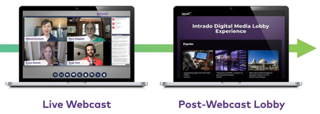 Live WebCast und Post WebCast mit der Intrado Event-Lobby