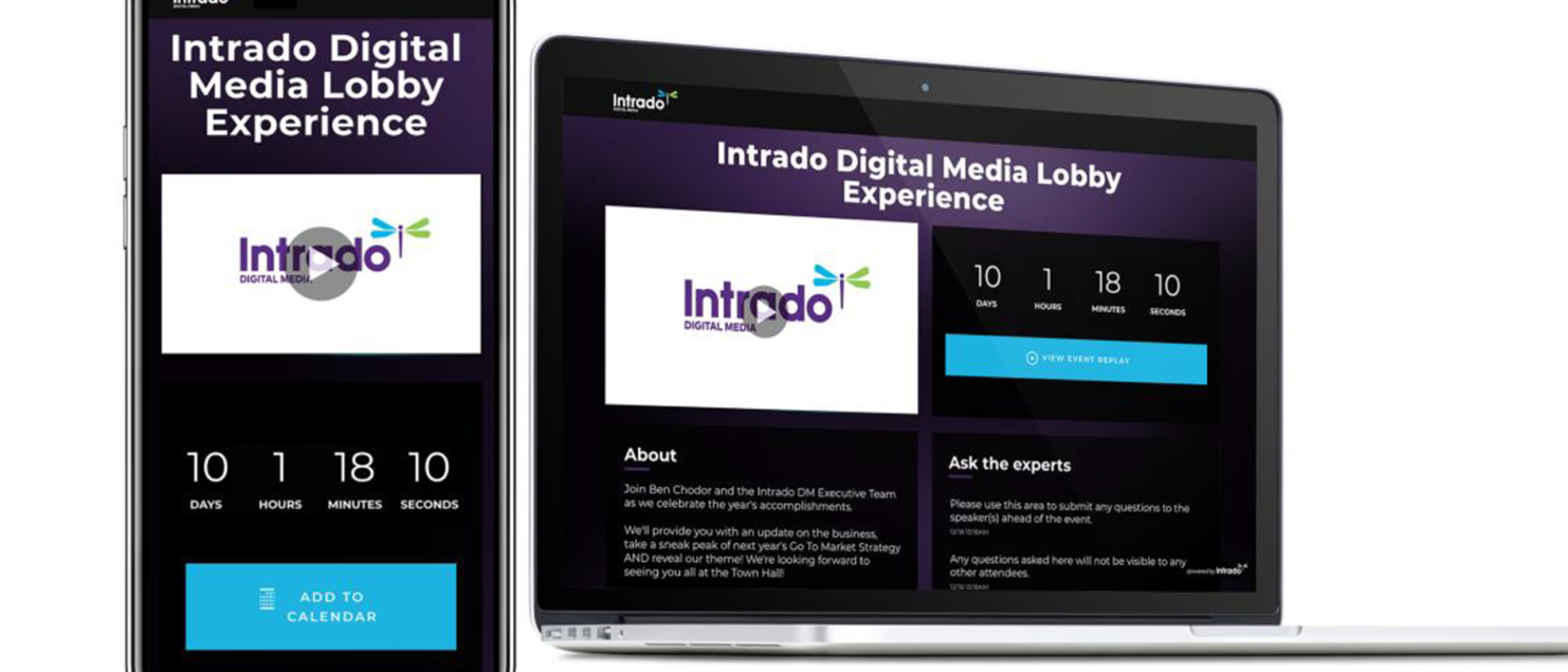 Schau Dir unbedingt die neue Intrado Event-Lobby an - Devices
